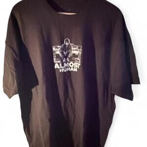 Almost human garage days brown t shirt